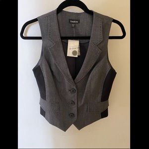 Bebe Classy Faux Lapel Vest